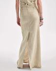 Retro Linen V - neck Halter Vest and Fishtail Hip Skirt Set"Old Money Weekly" - variant_title