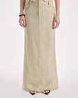 Retro Linen V - neck Halter Vest and Fishtail Hip Skirt Set"Old Money Weekly" - variant_title