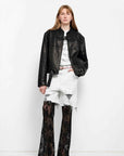 Retro Sheepskin Stand Collar Short Motorcycle Jacket “Caramel Mountain” - variant_title