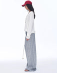 Retro style linen wide - leg casual pants"Free Afterglow" - variant_title
