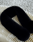 Rex Rabbit Double - Sided Fur Ball Magnetic Scarf Parent - Child Short Style - variant_title