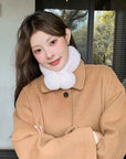 Rex Rabbit Double - Sided Fur Ball Magnetic Scarf Parent - Child Short Style - variant_title