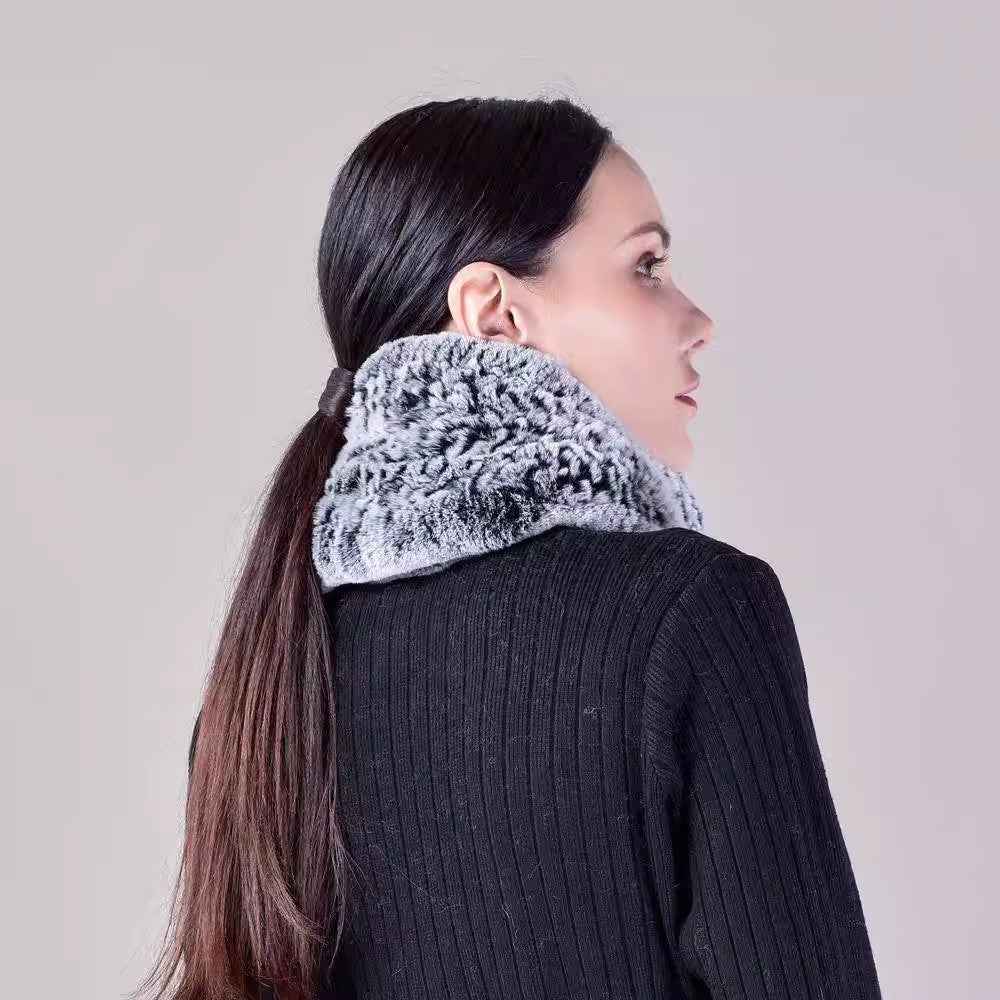 Rex rabbit fur long fur scarf woven double - sided real fur scarf for women - variant_title