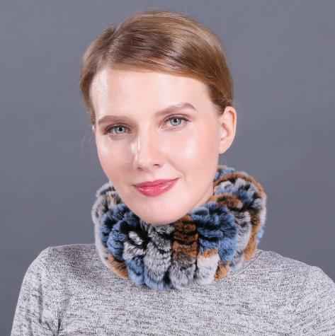 Rex rabbit fur scarf elastic woven fur neck scarf - variant_title