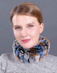 Rex rabbit fur scarf elastic woven fur neck scarf - variant_title