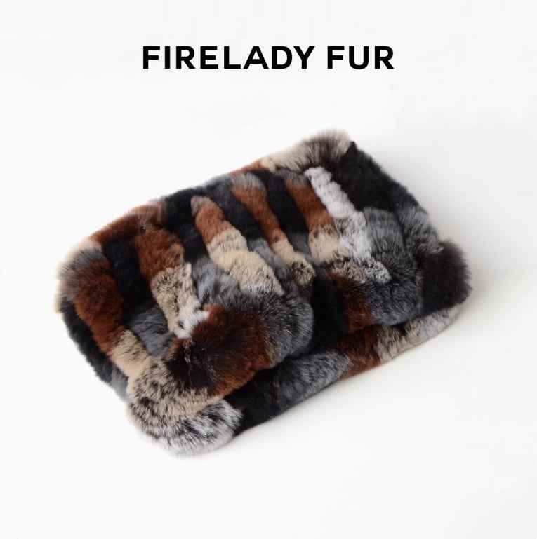 Rex rabbit fur scarf elastic woven fur neck scarf - variant_title