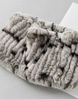 Rex rabbit fur scarf elastic woven fur neck scarf - variant_title