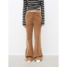"Road to Extraordinary" Retro modern versatile slim corduroy flared trousers - variant_title