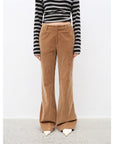 "Road to Extraordinary" Retro modern versatile slim corduroy flared trousers - variant_title