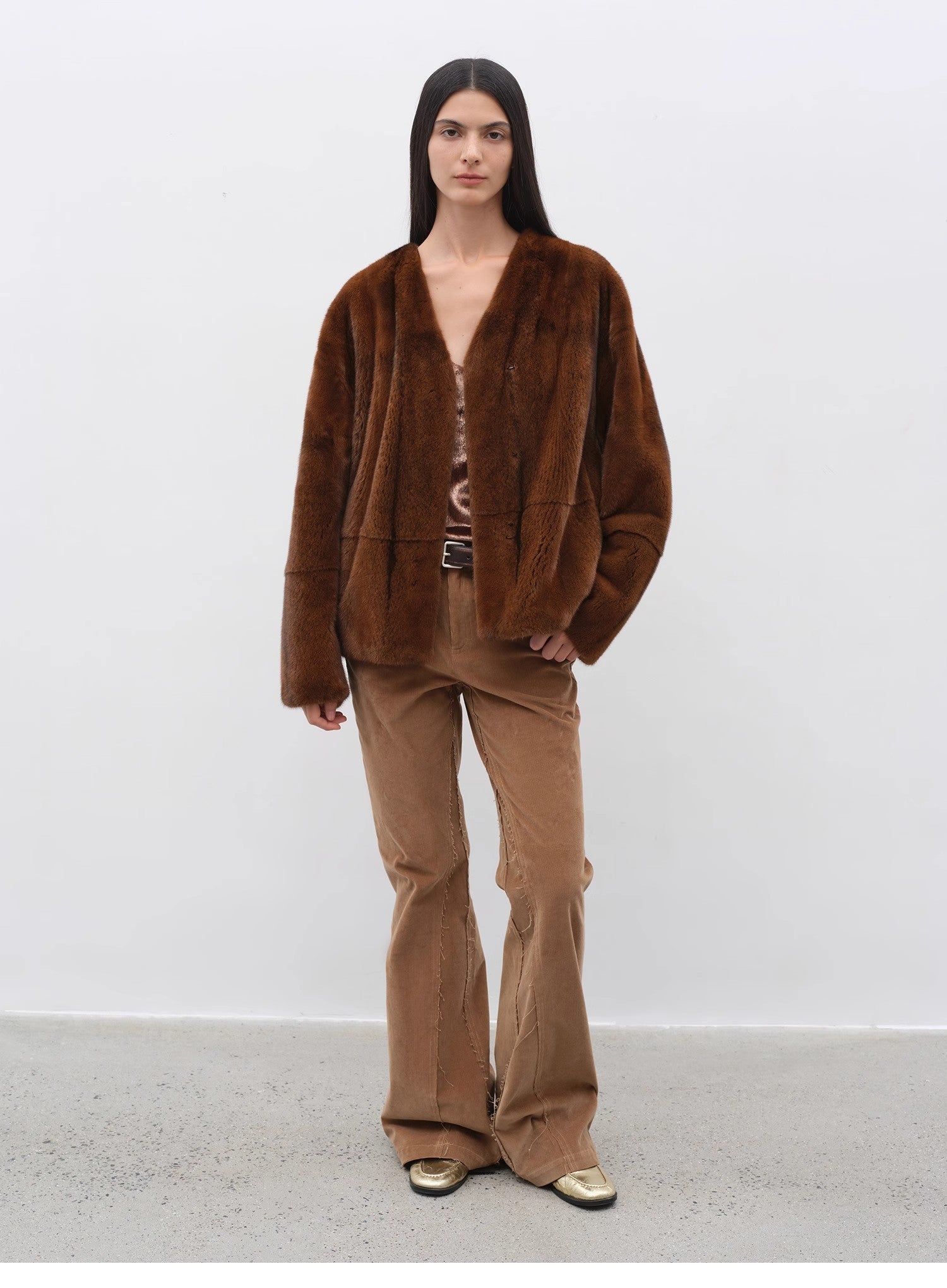 "Road to Extraordinary" Retro modern versatile slim corduroy flared trousers - variant_title