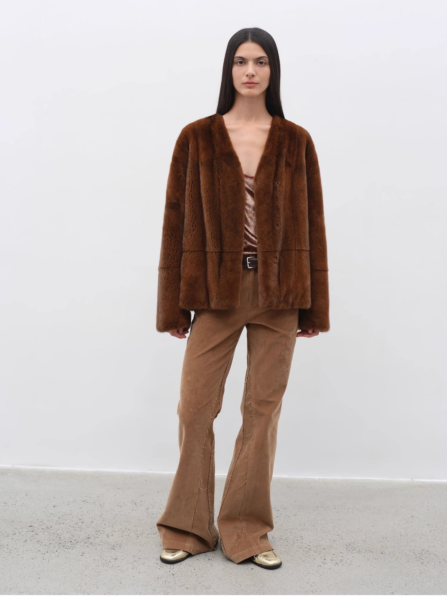 "Road to Extraordinary" Retro modern versatile slim corduroy flared trousers - variant_title
