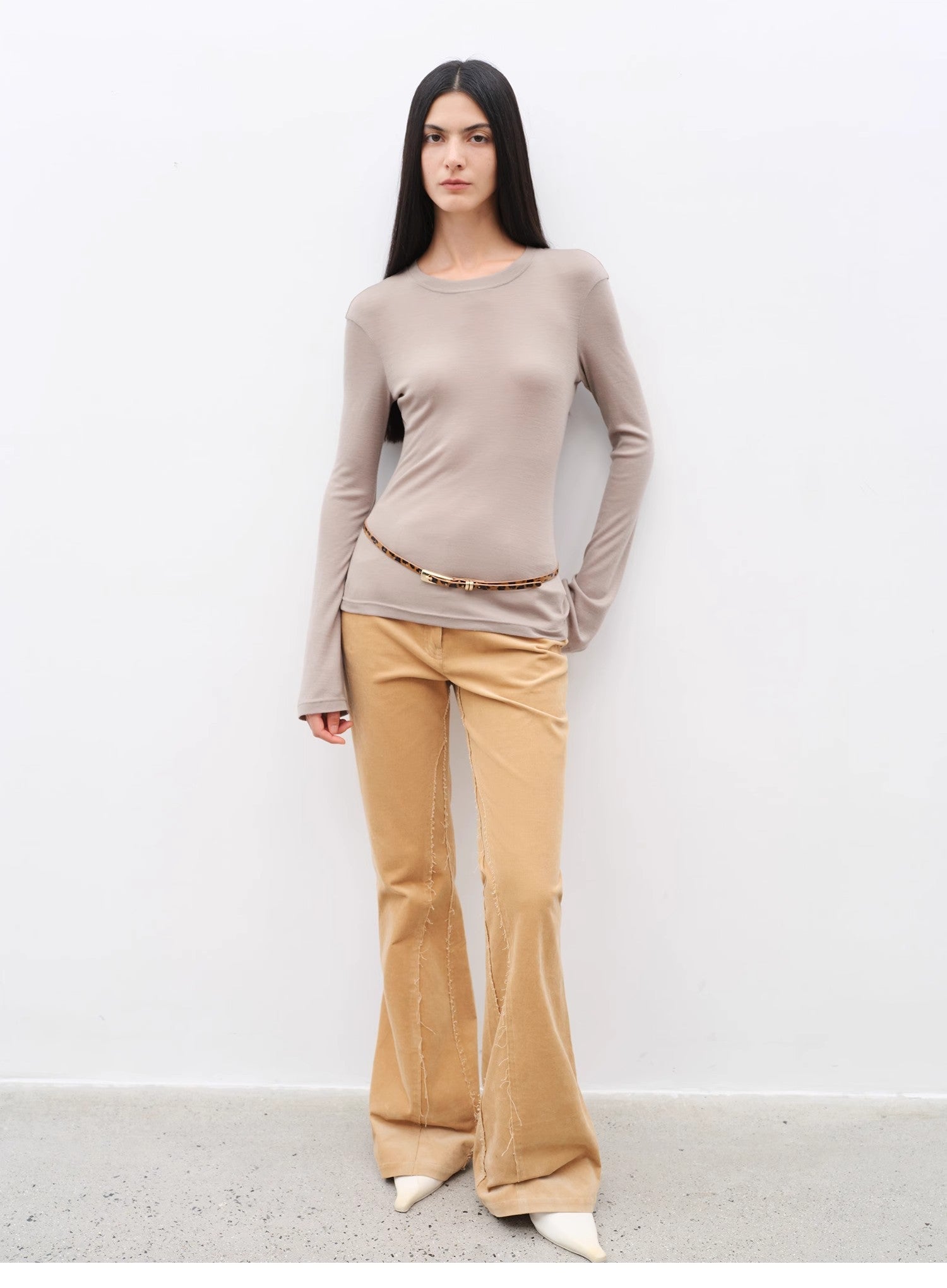 "Road to Extraordinary" Retro modern versatile slim corduroy flared trousers - variant_title