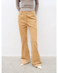 "Road to Extraordinary" Retro modern versatile slim corduroy flared trousers - variant_title
