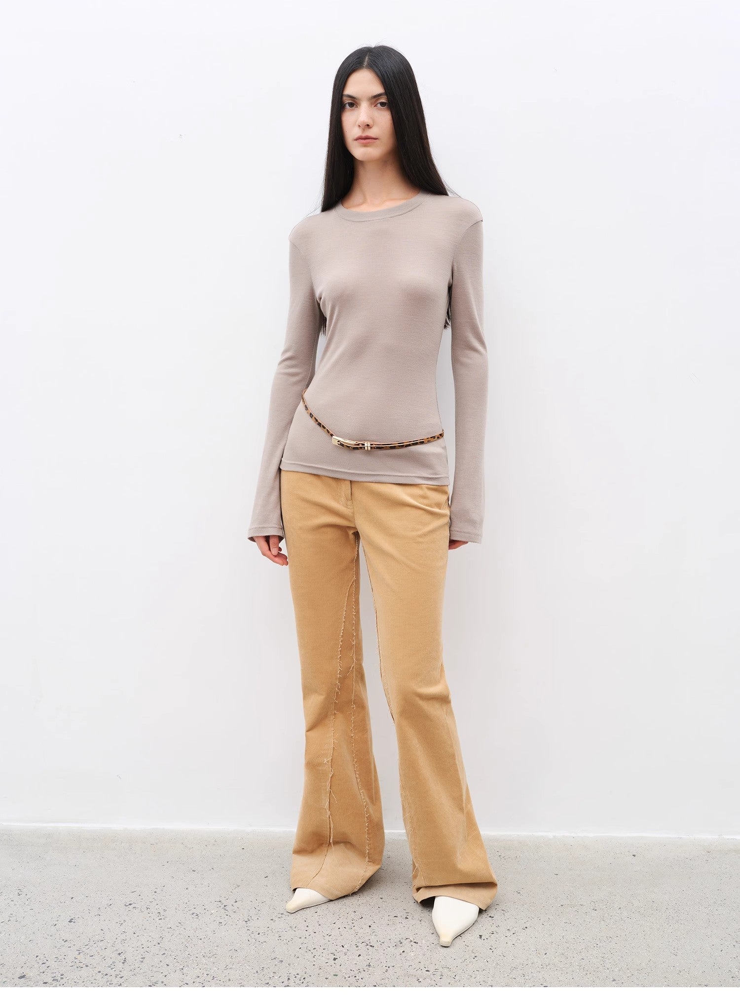 "Road to Extraordinary" Retro modern versatile slim corduroy flared trousers - variant_title