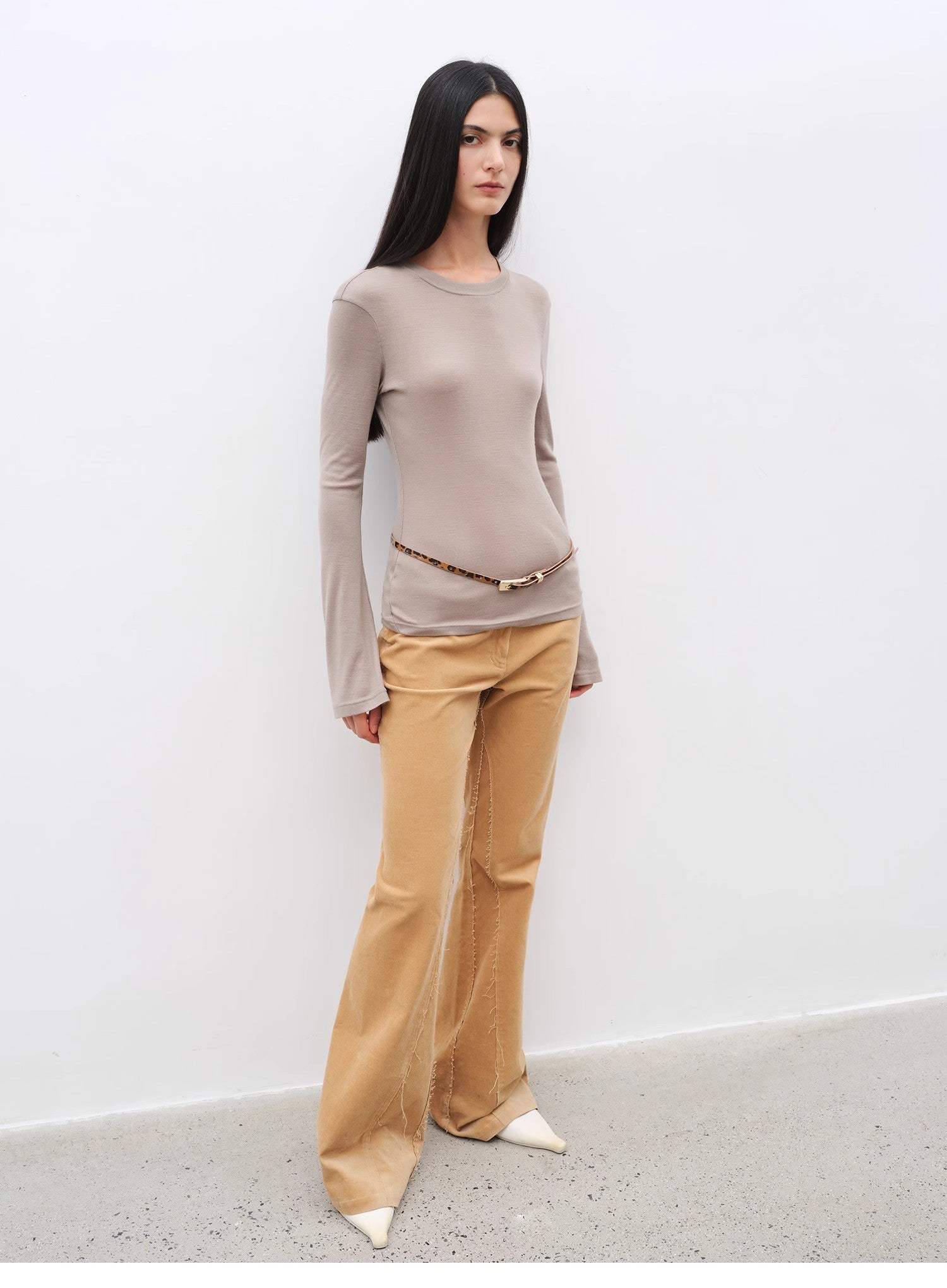 "Road to Extraordinary" Retro modern versatile slim corduroy flared trousers - variant_title