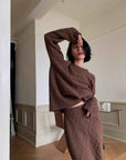"Rozen Maiden" 26S Australian Merino Wool Cable Skirt - variant_title