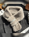 Silver rhinestone mink fur scarf product styling - Fireladyfur