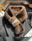 Cocoa brown rhinestone mink fur scarf product styling - Fireladyfur