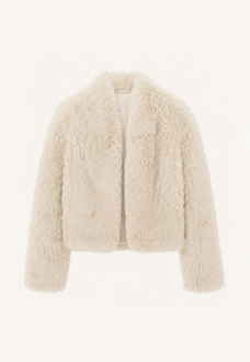 Fireladyfur Women's Casual Tuscan Sheepskin Jacket with Stand-up Collar“Sea of Love Accompaniment” product image 1