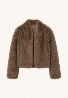 Fireladyfur Women's Casual Tuscan Sheepskin Jacket with Stand-up Collar“Sea of Love Accompaniment” product image 7