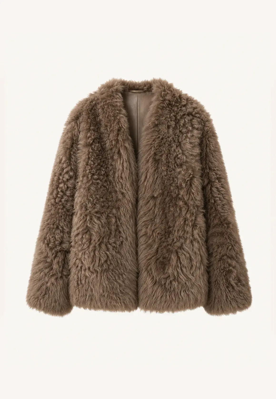 Fireladyfur Women's Casual Tuscan Sheepskin Jacket with Stand-up Collar“Sea of Love Accompaniment” product image 9