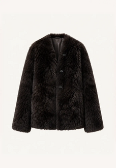 Fireladyfur Women's Casual Tuscan Sheepskin Jacket with Stand-up Collar“Sea of Love Accompaniment” product image 11