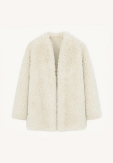 Fireladyfur Women's Casual Tuscan Sheepskin Jacket with Stand-up Collar“Sea of Love Accompaniment” product image 13