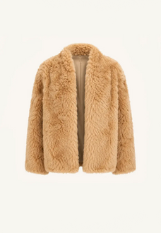 Fireladyfur Women's Casual Tuscan Sheepskin Jacket with Stand-up Collar“Sea of Love Accompaniment” product image 22
