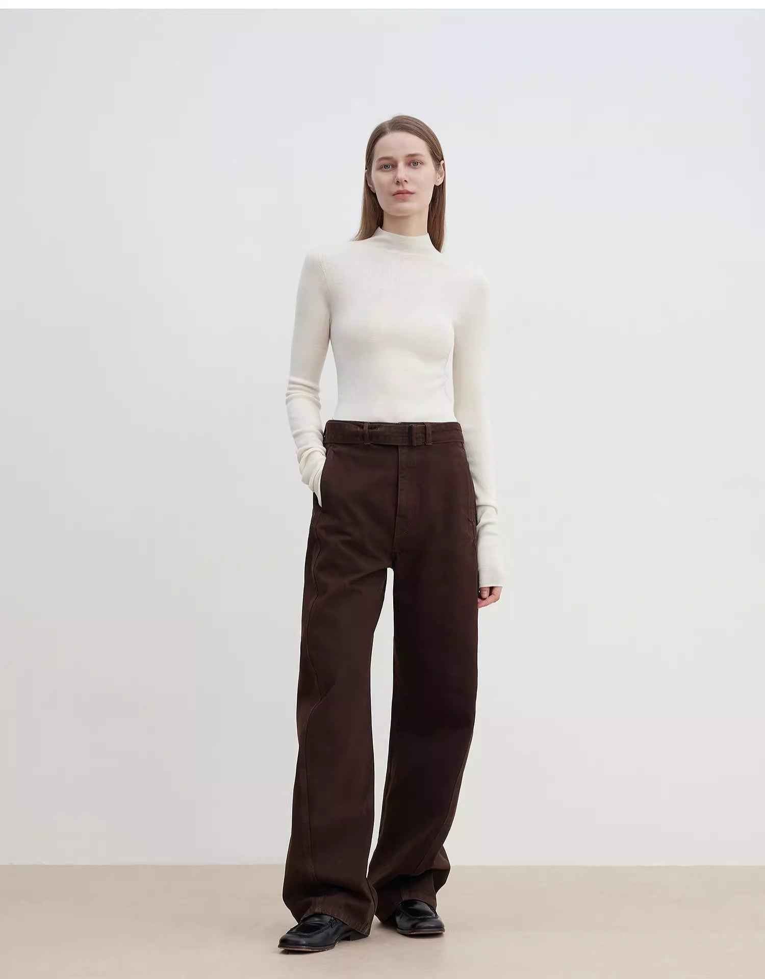 "Shadow Dance" Washed jeans women's design slim scimitar pants - variant_title