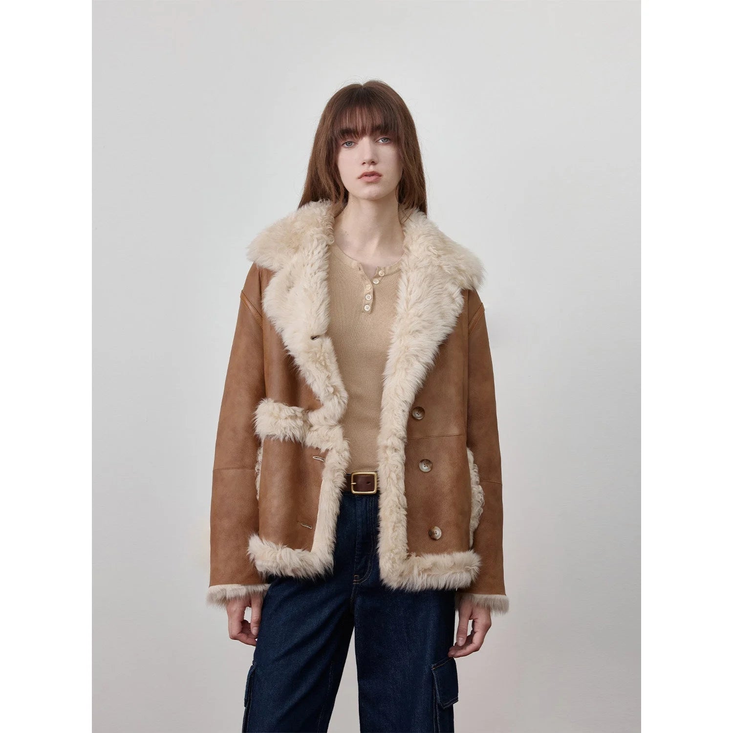 Leather and sheepskin support cluster visual