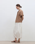 "Silent Island" Stand - up collar pleated short - sleeved shirt women's casual top - variant_title