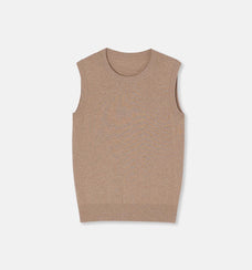 "Six Pence" round neck knitted sweater vest for women - variant_title