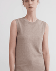 "Six Pence" round neck knitted sweater vest for women - variant_title