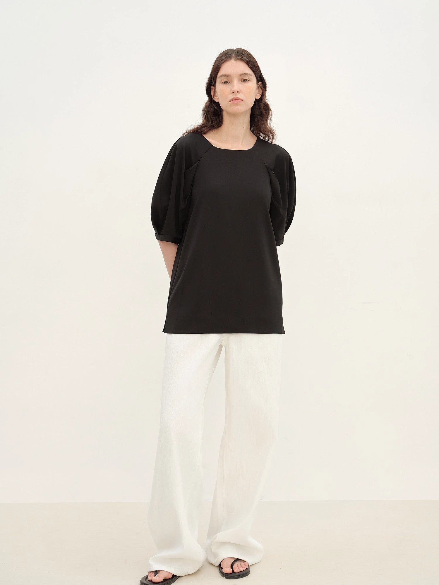 "Sleep Journey" puff sleeve straight short sleeve - variant_title