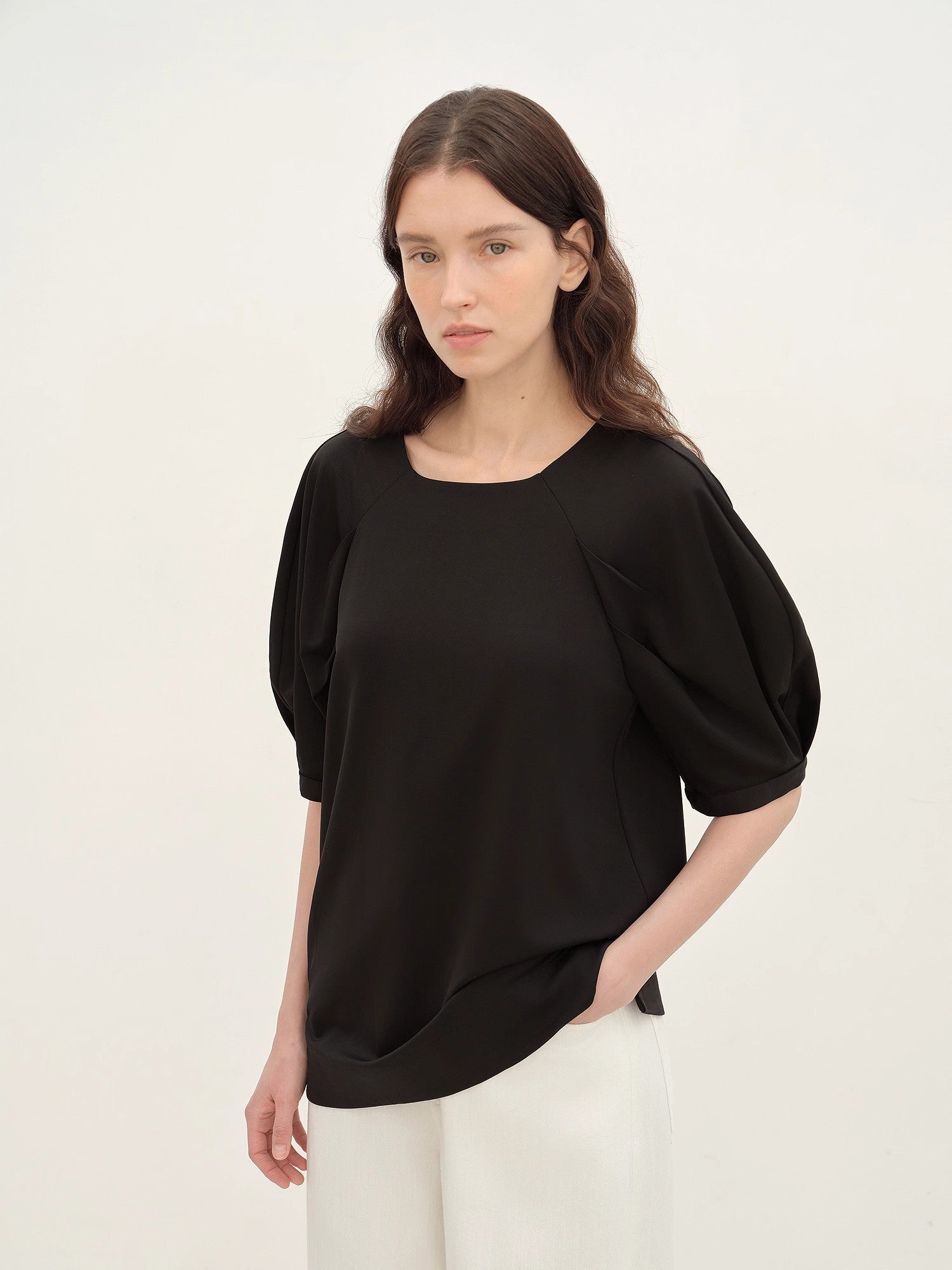 "Sleep Journey" puff sleeve straight short sleeve - variant_title