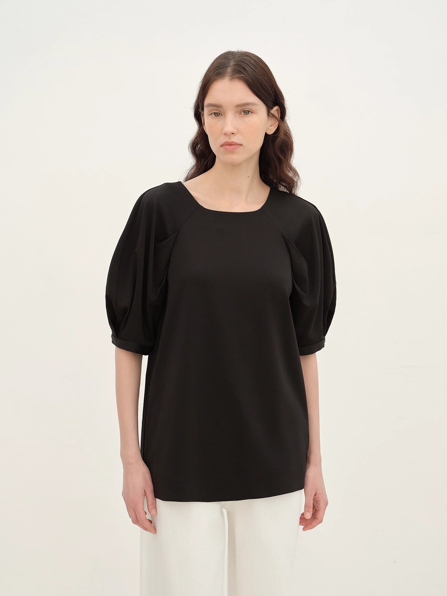 "Sleep Journey" puff sleeve straight short sleeve - variant_title