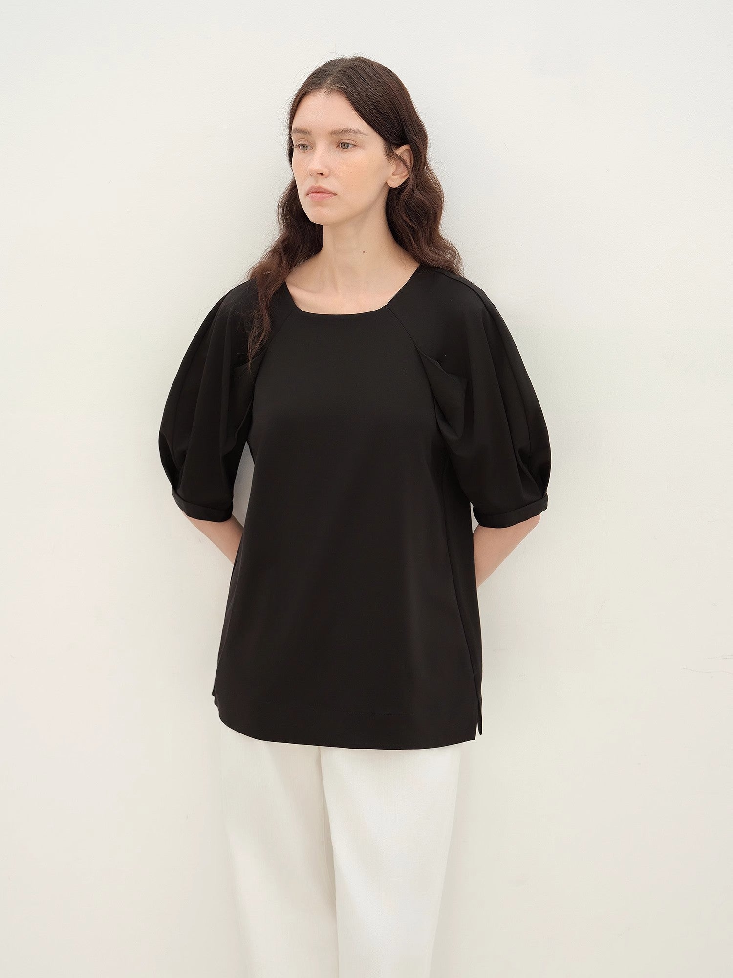 "Sleep Journey" puff sleeve straight short sleeve - variant_title