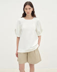 "Sleep Journey" puff sleeve straight short sleeve - variant_title
