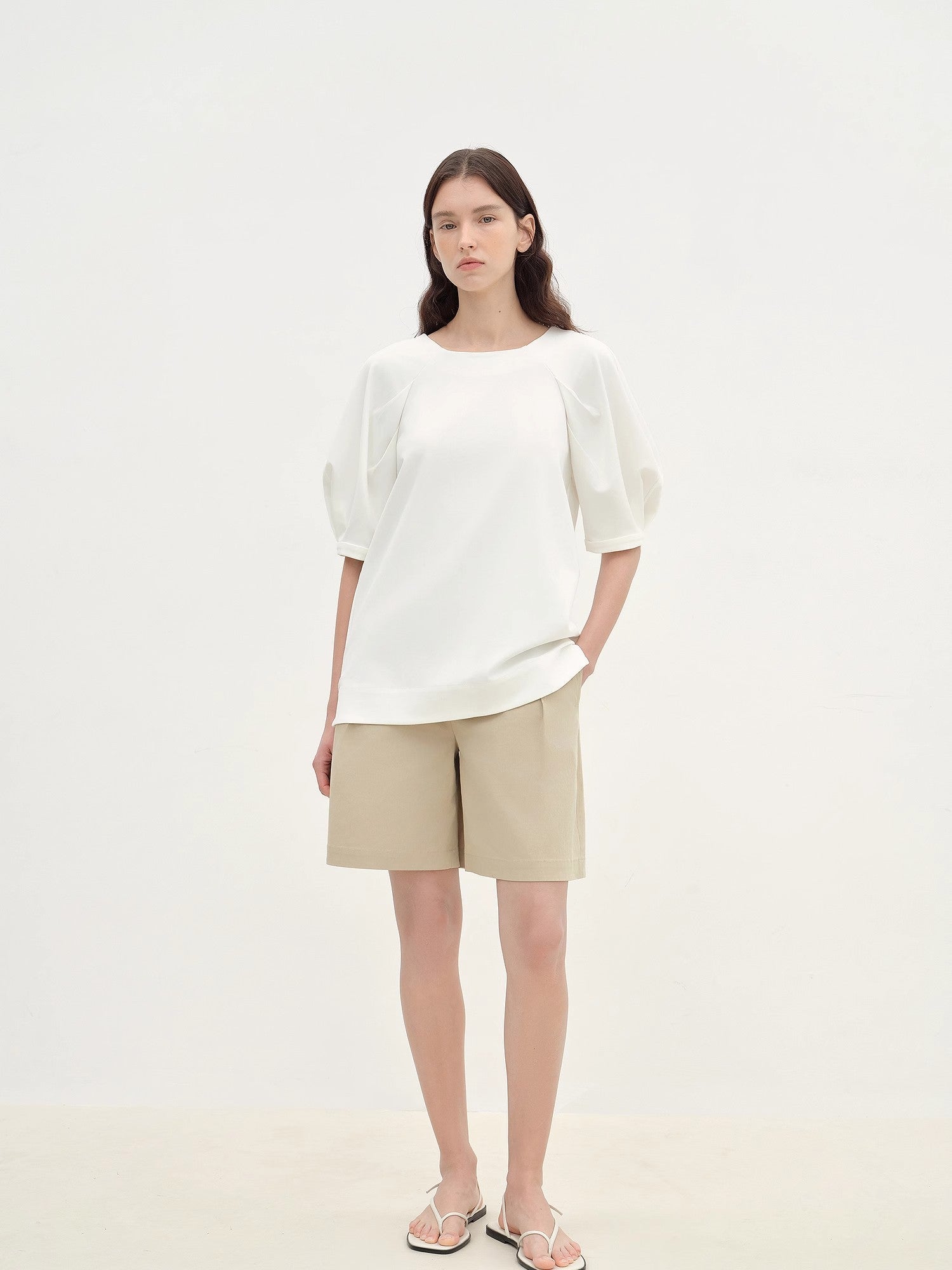 "Sleep Journey" puff sleeve straight short sleeve - variant_title