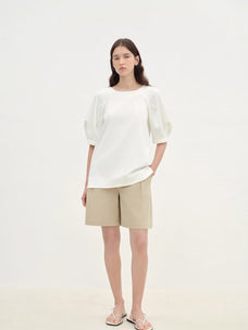 "Sleep Journey" puff sleeve straight short sleeve - variant_title