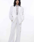 Smudge - printed mesh slightly see - through long - sleeved T-shirt for women - variant_title