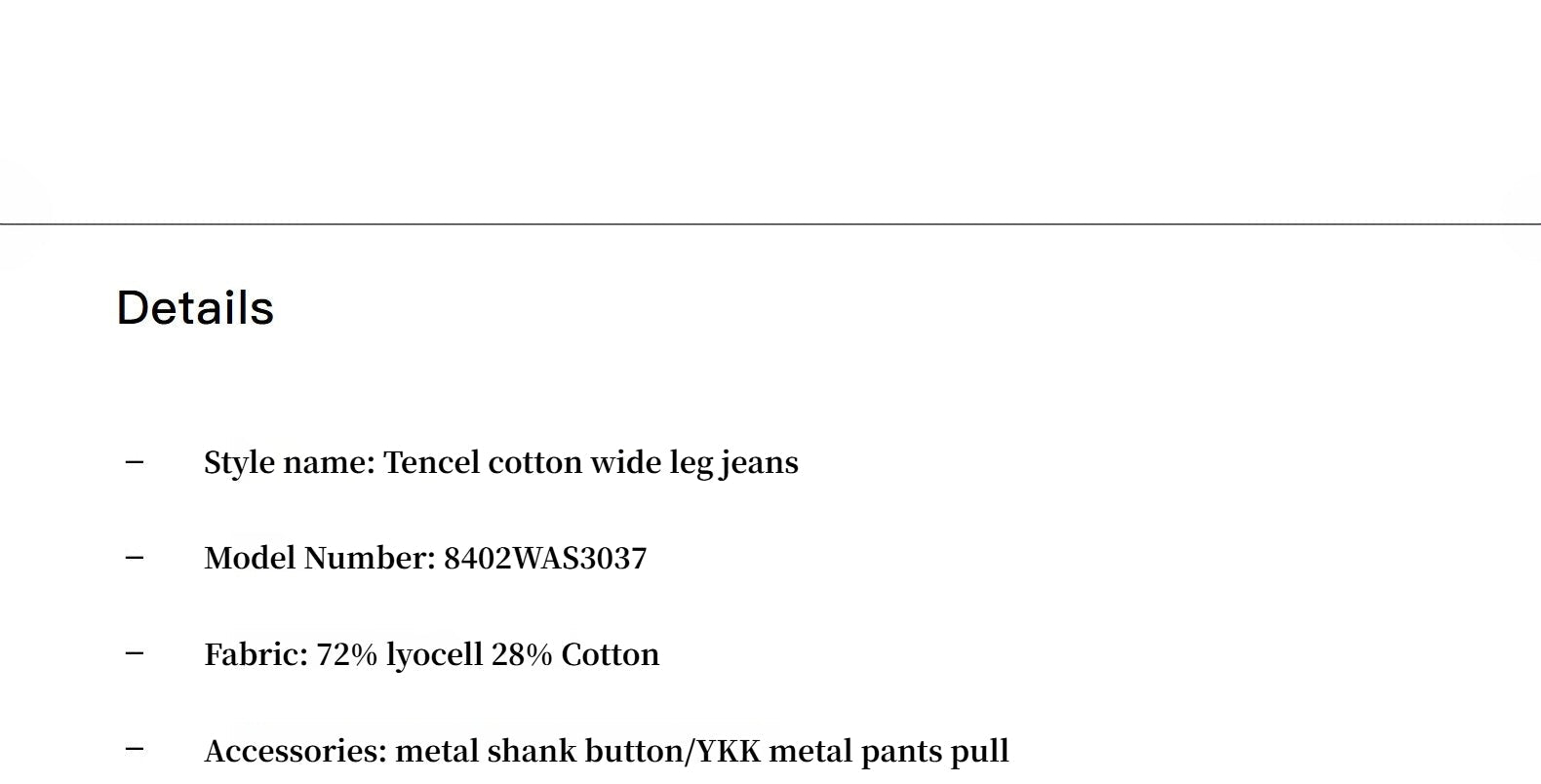 Soft Tencel Cotton Light Structure Pleated Loose Straight Wide Leg Jeans for Women - variant_title