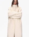 "Song of Snowland"Women's mohair wool stand collar coat autumn and winter loose woolen coat - variant_title