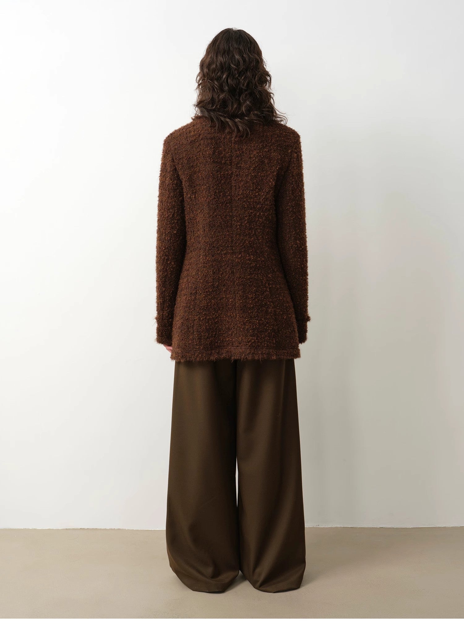 "Sophisticated Lady" Italian Imported Haute Couture Tailored Tweed Jacket with Gold Buttons for Women - variant_title