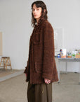 "Sophisticated Lady" Italian Imported Haute Couture Tailored Tweed Jacket with Gold Buttons for Women - variant_title