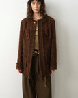 "Sophisticated Lady" Italian Imported Haute Couture Tailored Tweed Jacket with Gold Buttons for Women - variant_title