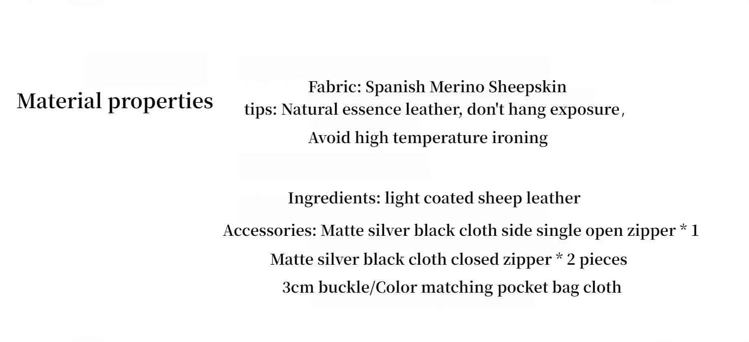 Speedy Flow imported Merino shearling jacket material information