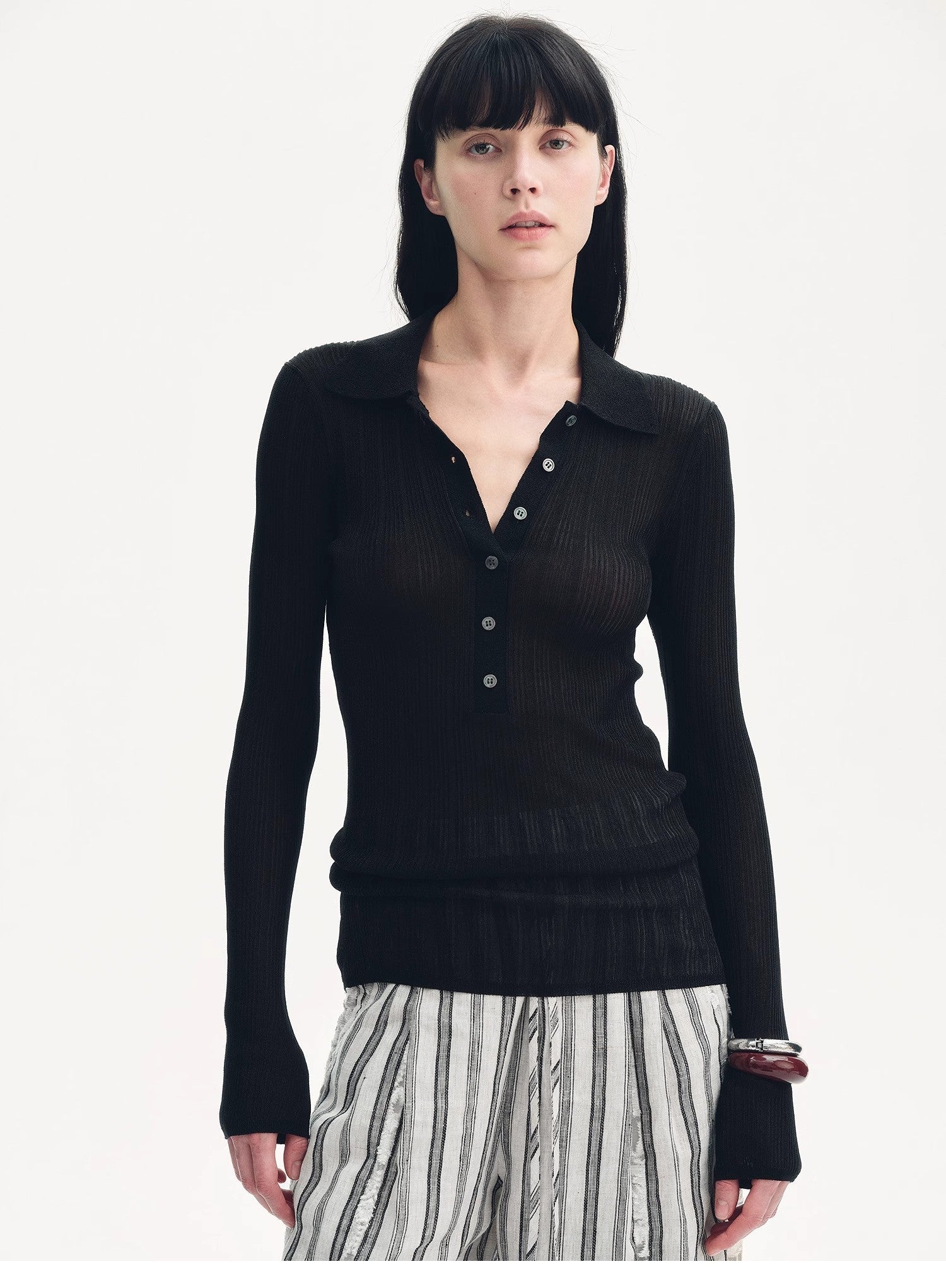 "Spring Inspiration" Retro Slim Fit POLO Neck Sweater - variant_title