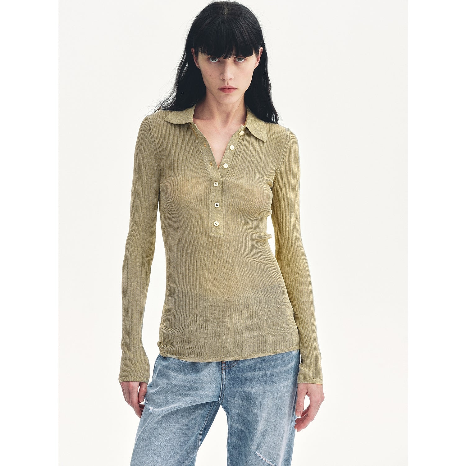 "Spring Inspiration" Retro Slim Fit POLO Neck Sweater - variant_title