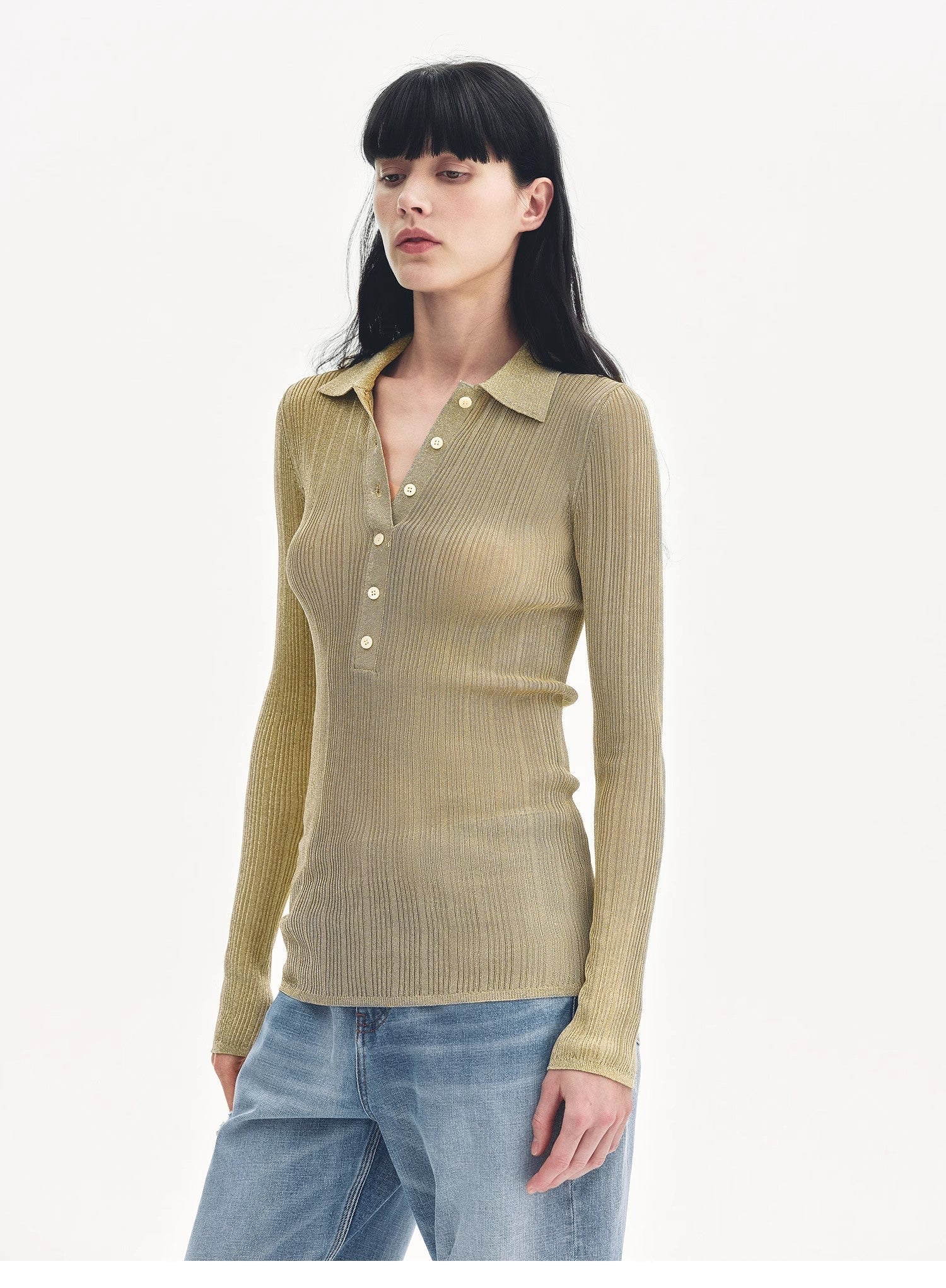 "Spring Inspiration" Retro Slim Fit POLO Neck Sweater - variant_title